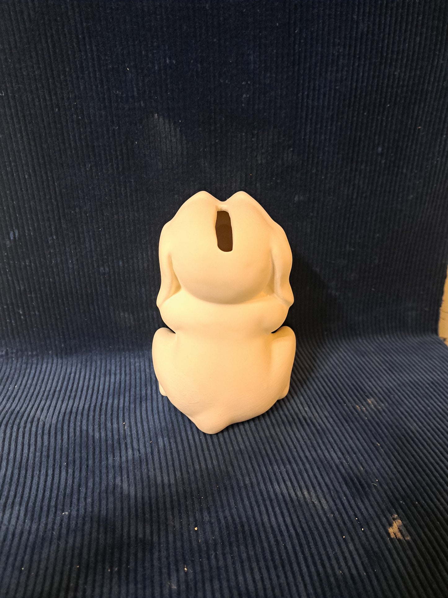 Ceramic Ready To Paint Lucky Penny Puppy Coin Bank