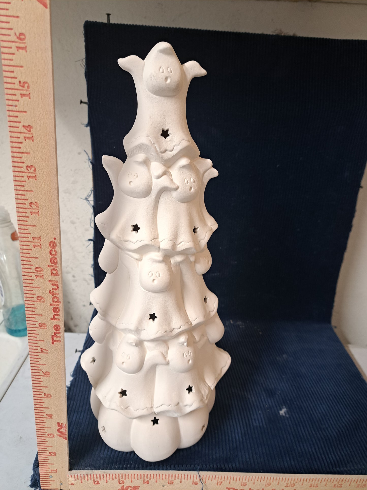 Ceramic Ready to Paint Marshmellow Ghost Tree