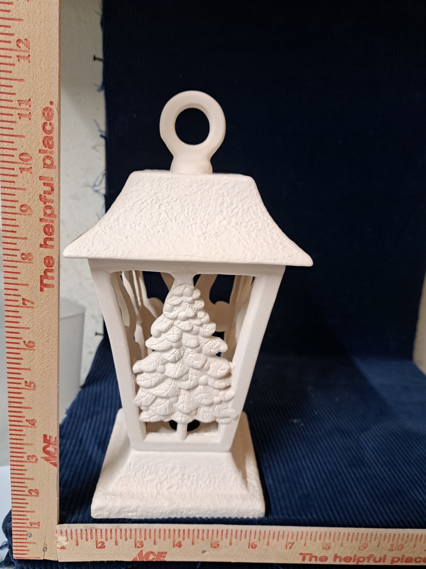 Ceramic Ready To Paint Christmas Tree Lantern