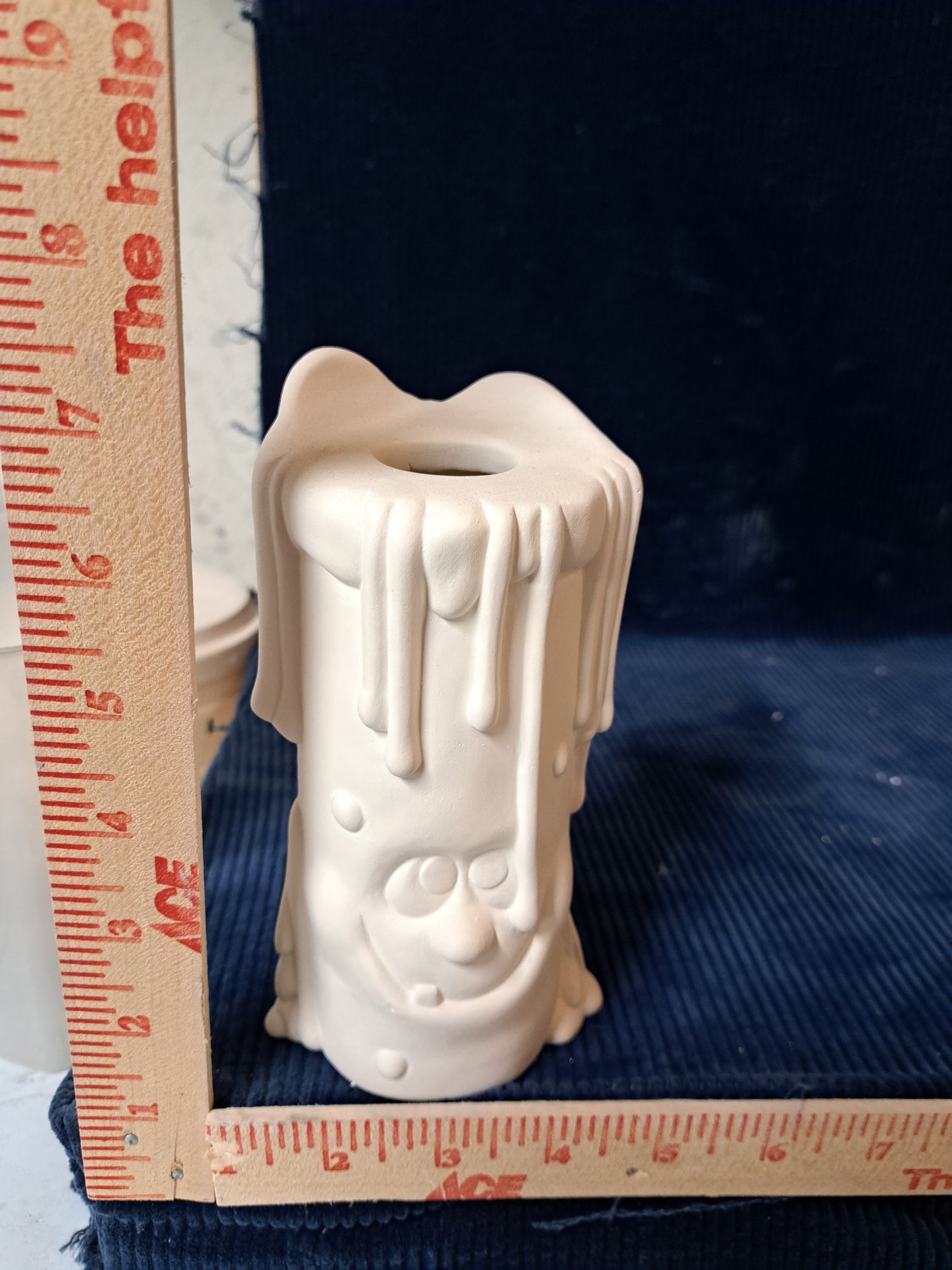 Ceramic Ready To Paint Happy Candle