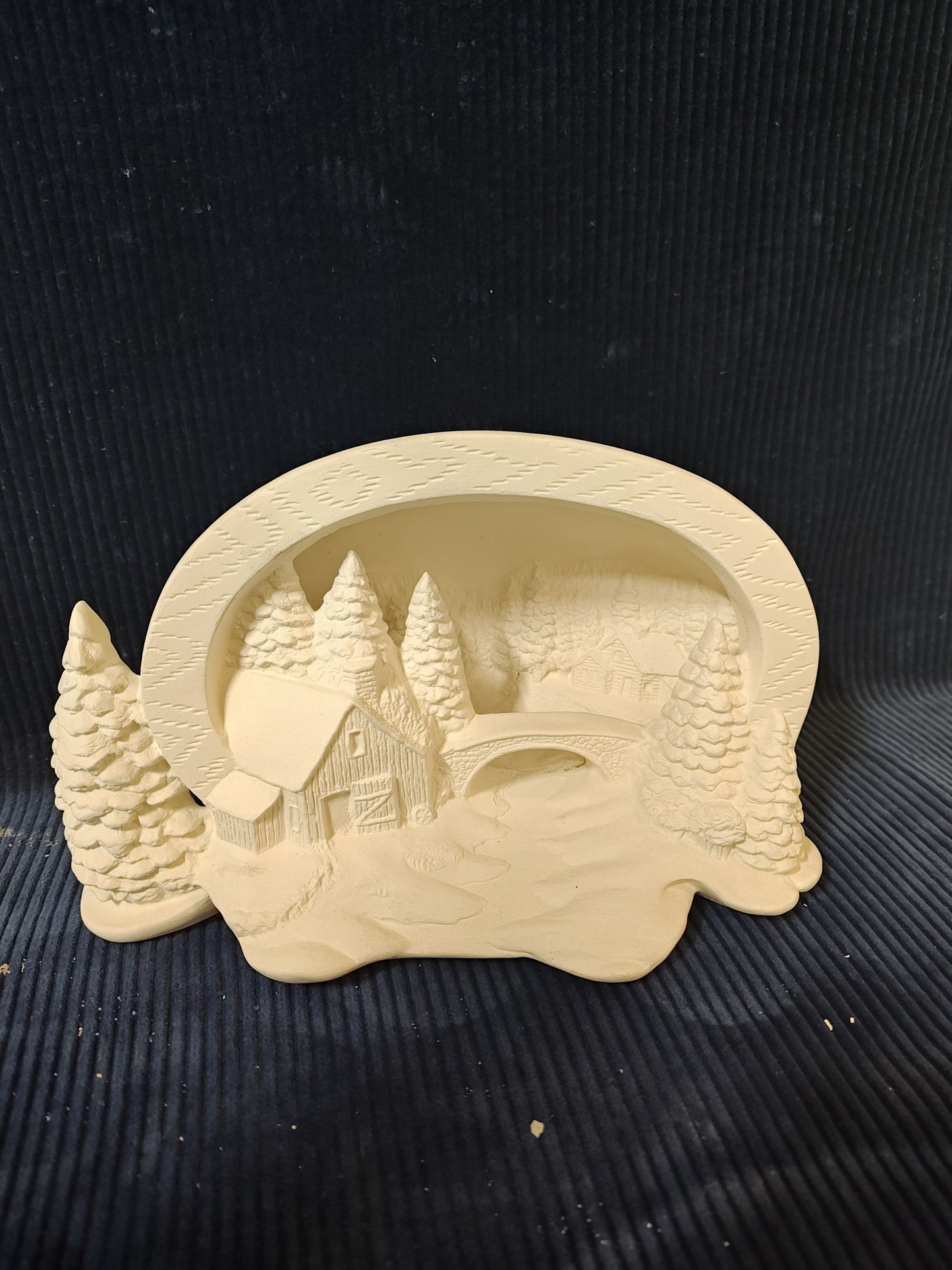 Ceramic Ready to Paint Tree with Farm Scene