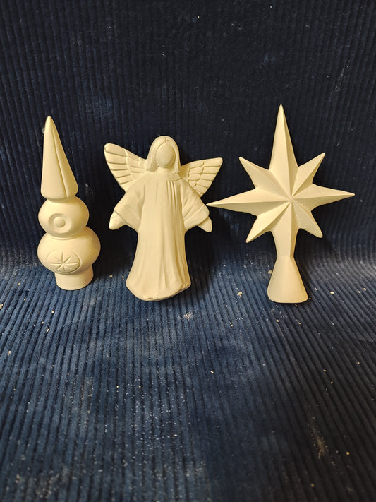 Ceramic Ready to Paint Tree Toppers