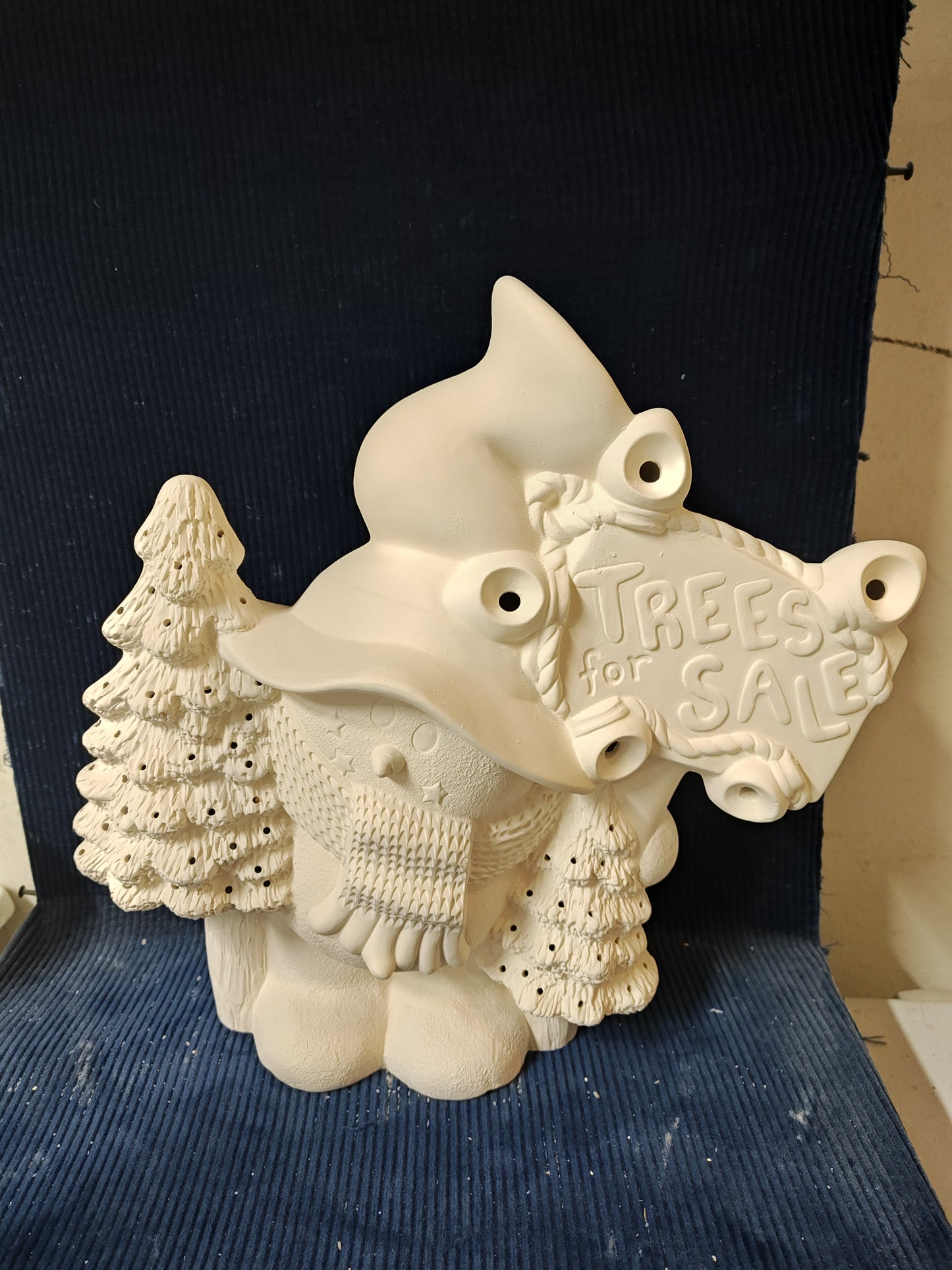 Ceramic Ready to Paint Large Snowman Trees For Sale