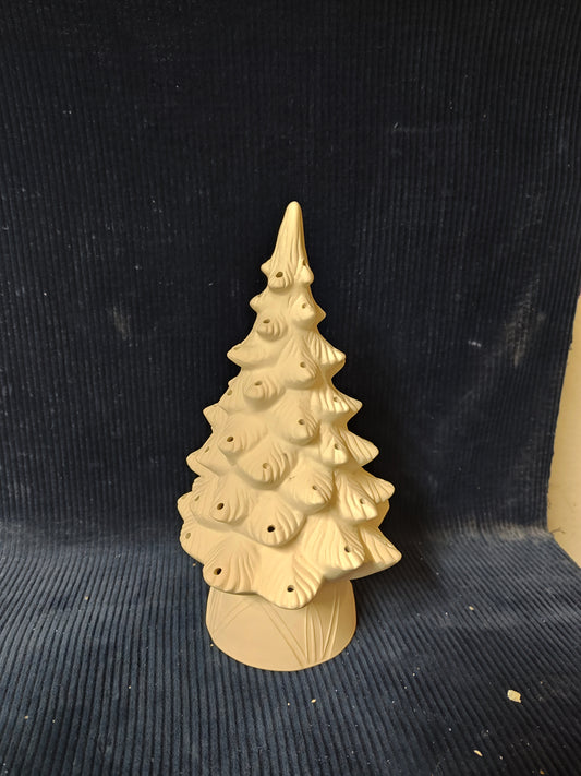 Ceramic Ready to Paint Christmas Decorative Tree with Base