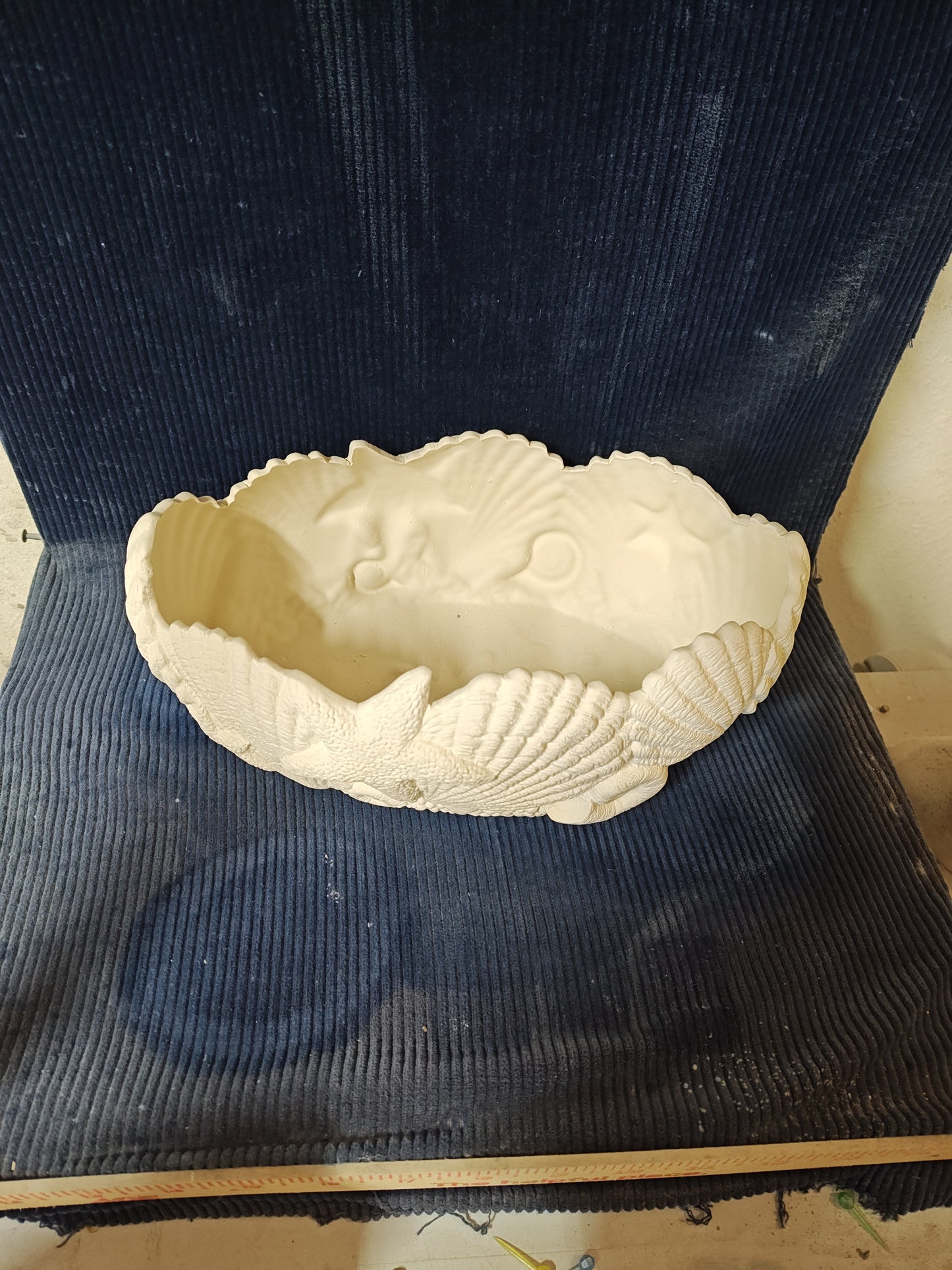 Ceramic Ready to Paint Vintage Seashell Dish