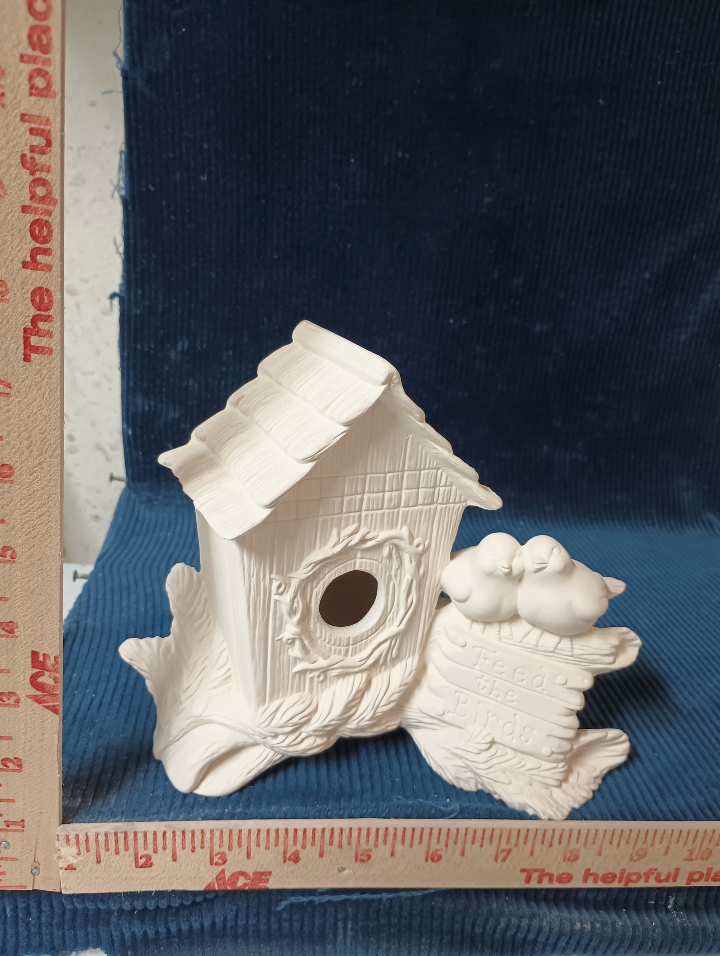 Ceramic Ready To Paint Feed The Birds Birdhouse