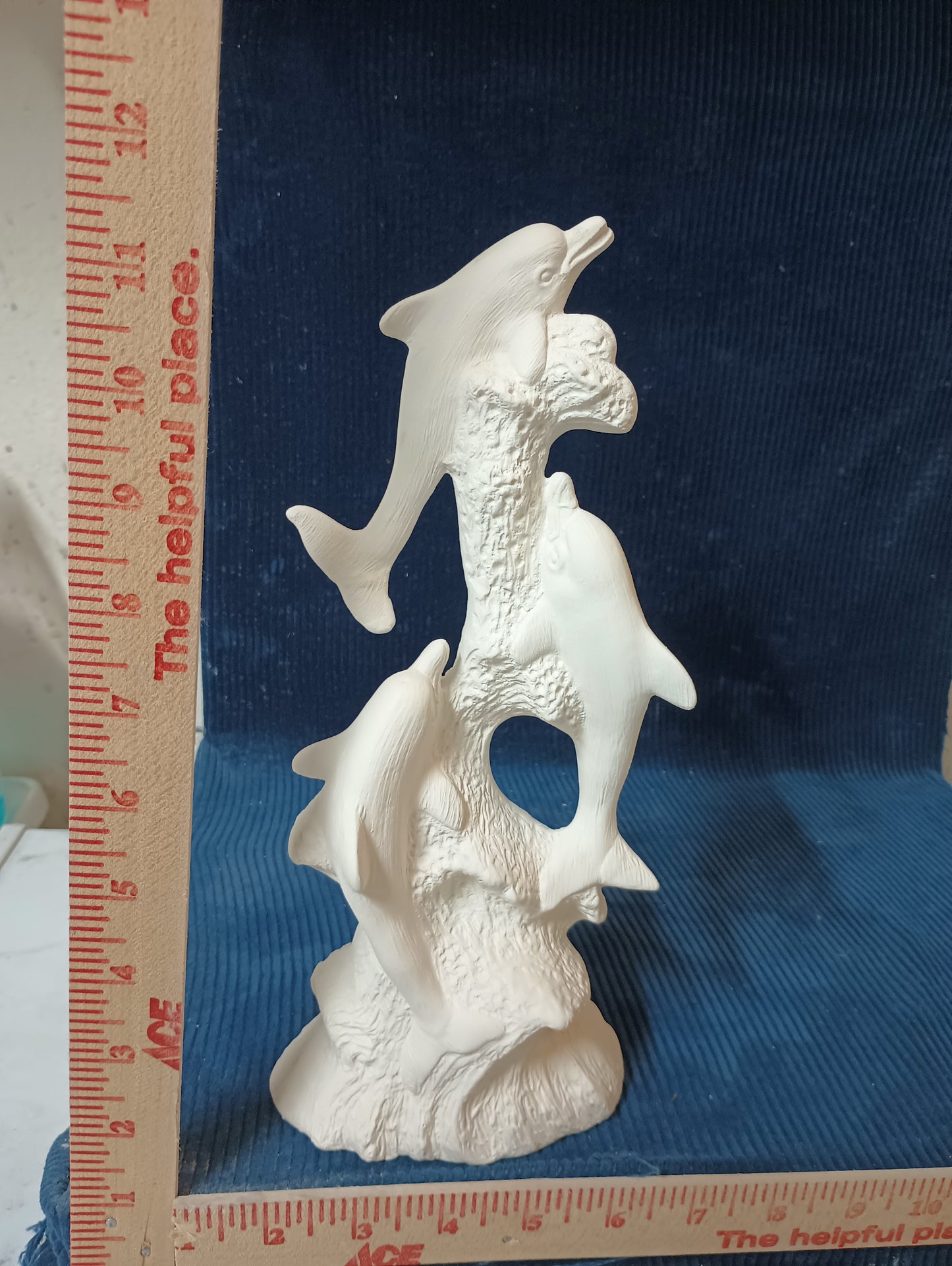 Ceramic Ready To Paint Dolphin Stack