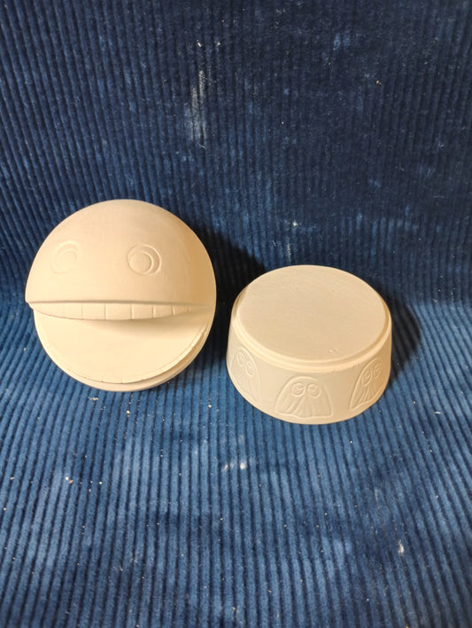 Ceramic Ready To Paint Pac-Man With Ghost Base