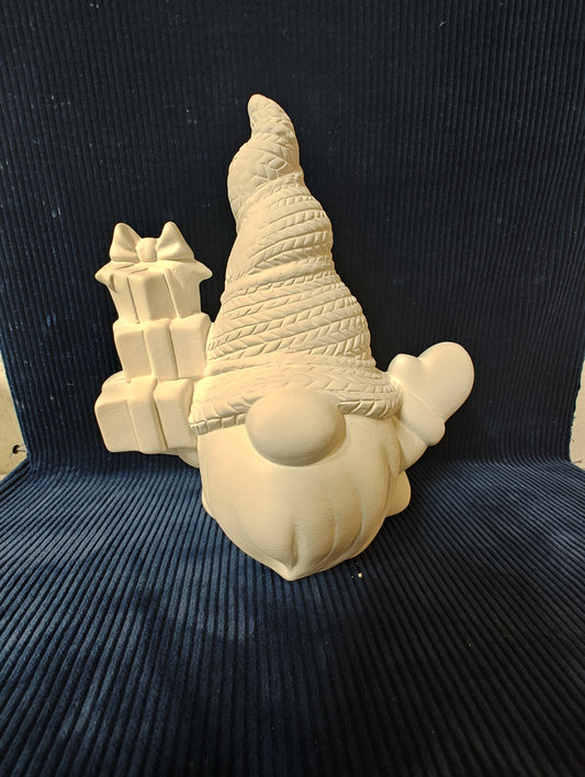 Ceramic Ready To Paint Medium Hans Present Gnome