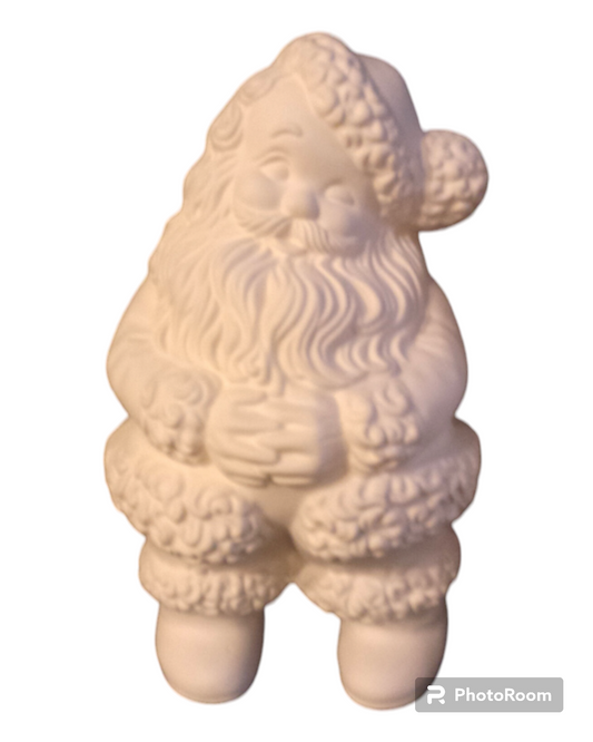 Ceramic Large Ready to Paint Winking Santa