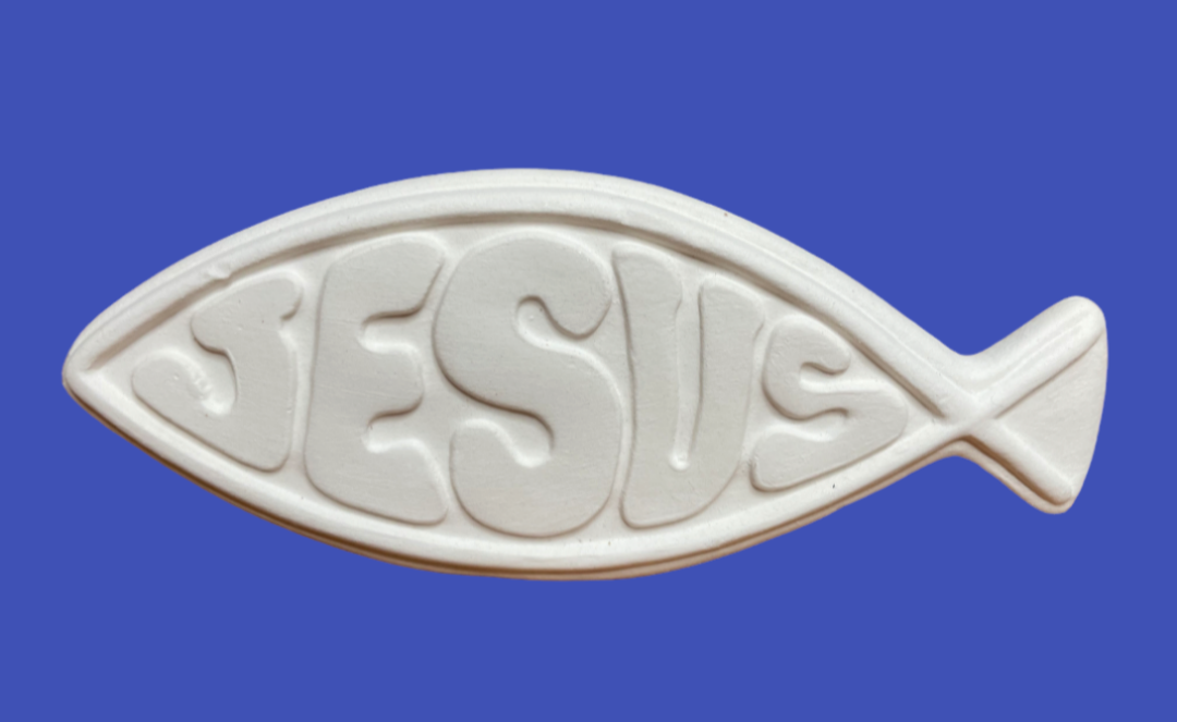 Ceramic Ready to Paint Jesus Fish