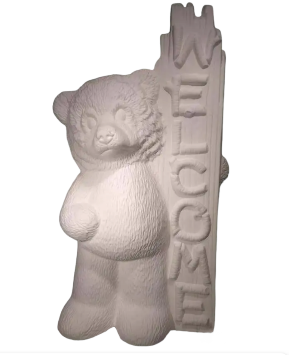 Ceramic Ready to Paint Welcome Bear