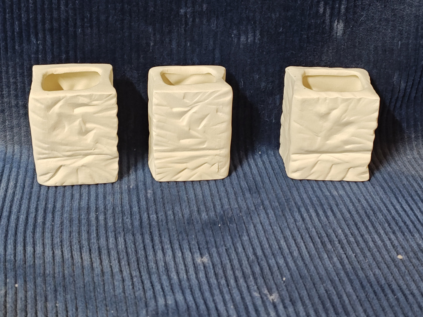 Ceramic Ready to Paint Christmas Mini Gift Bag Set