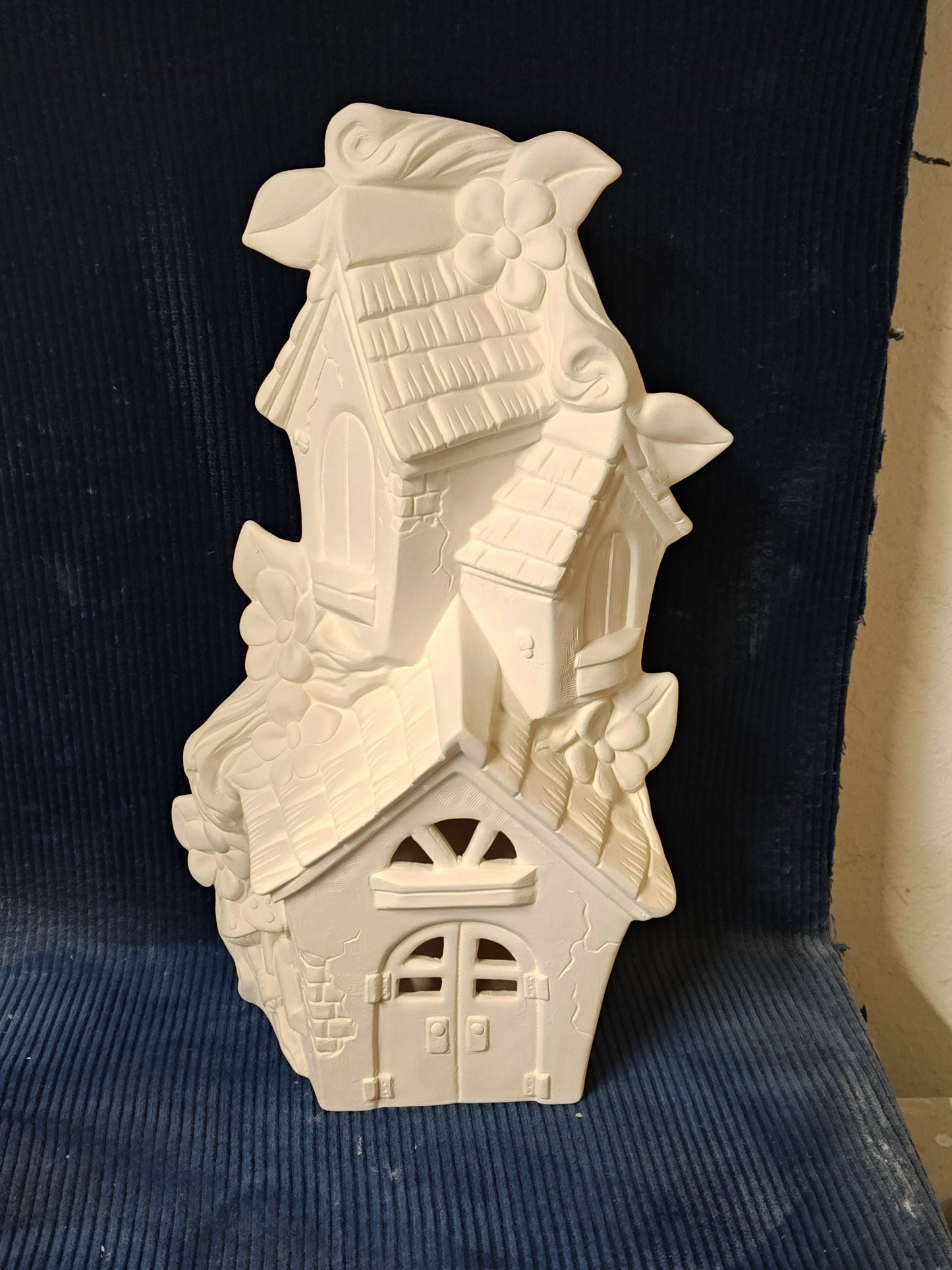 Ceramic Ready to Paint Tri-Level Fairy House