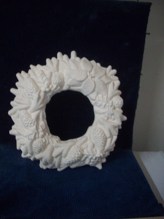 Ceramic Ready To Paint Pine Cone Wreath