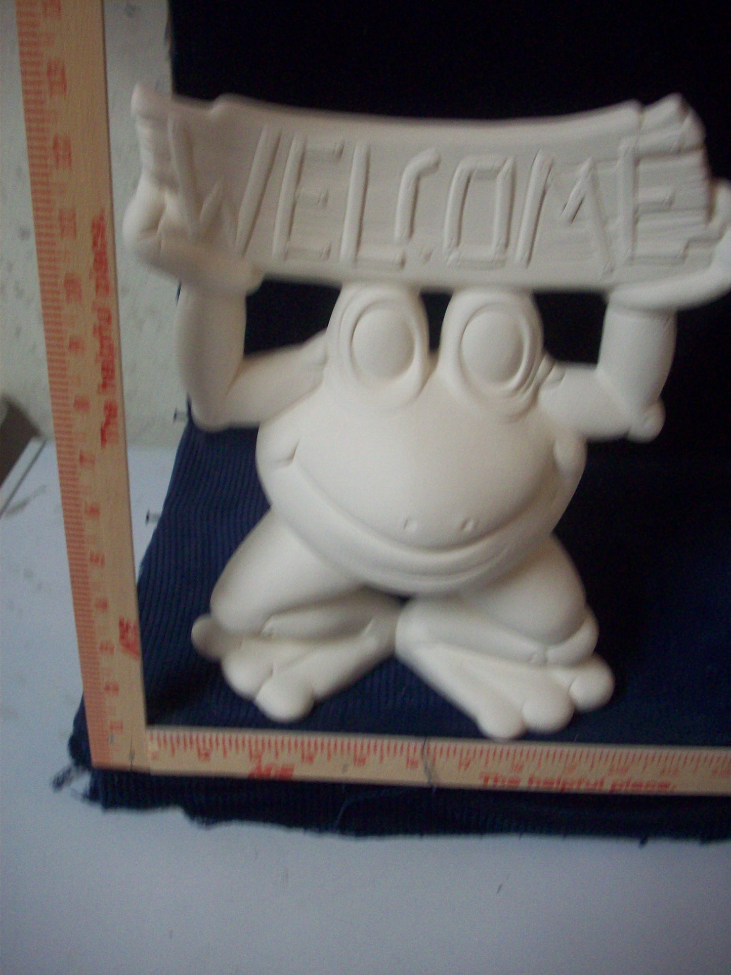 Ceramic Ready To Paint Welcome Frog