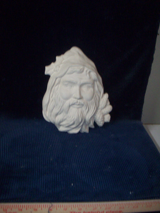 Ceramic Ready To Paint Pine Cone Santa Face