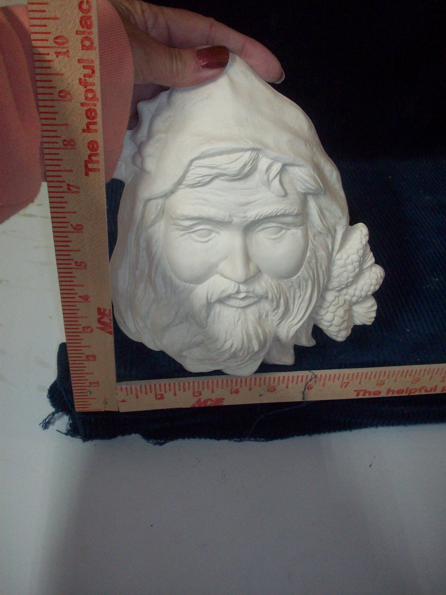 Ceramic Ready To Paint Pine Cone Santa Face