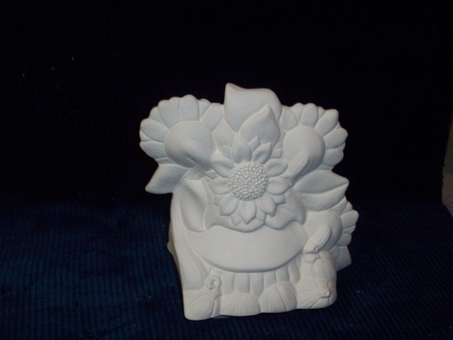 Ceramic Ready To Paint Gnome with Sun Flowers Truck Insert