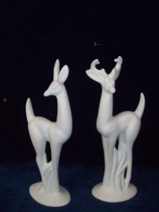 Ceramic Ready to Paint Deer and Doe Set