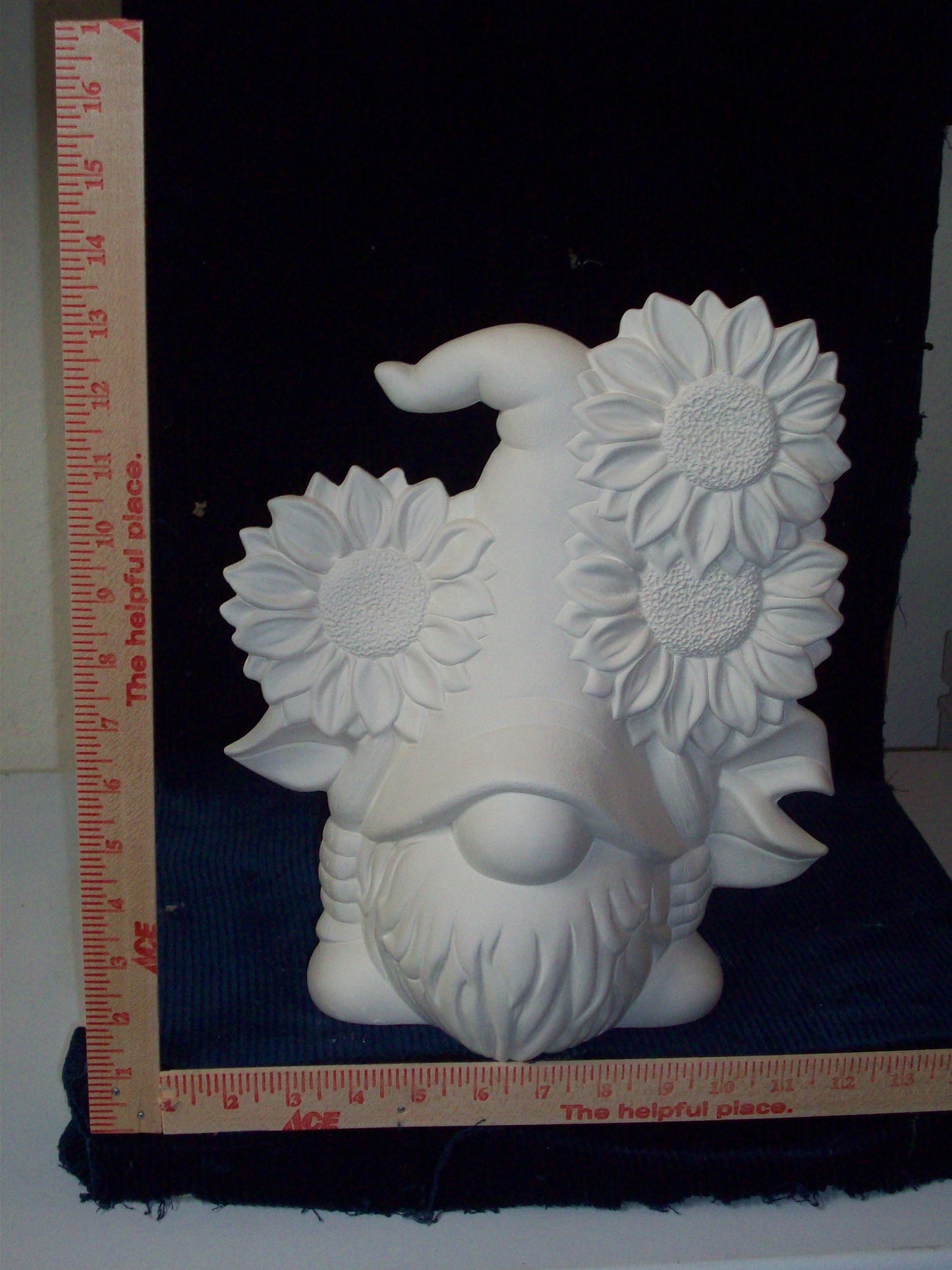 Ceramic Ready To Paint Sunflower Gnome