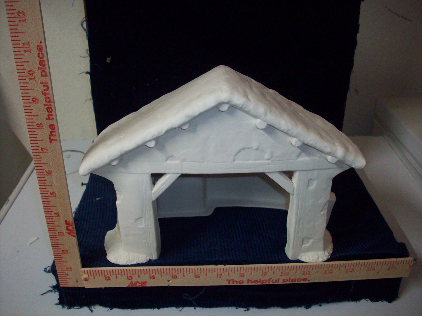 Ceramic Ready To Paint Nativity Manger Stable