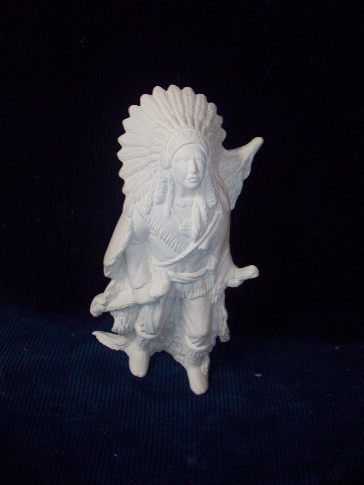 Ceramic Ready To Paint Native American Carrying a Tree