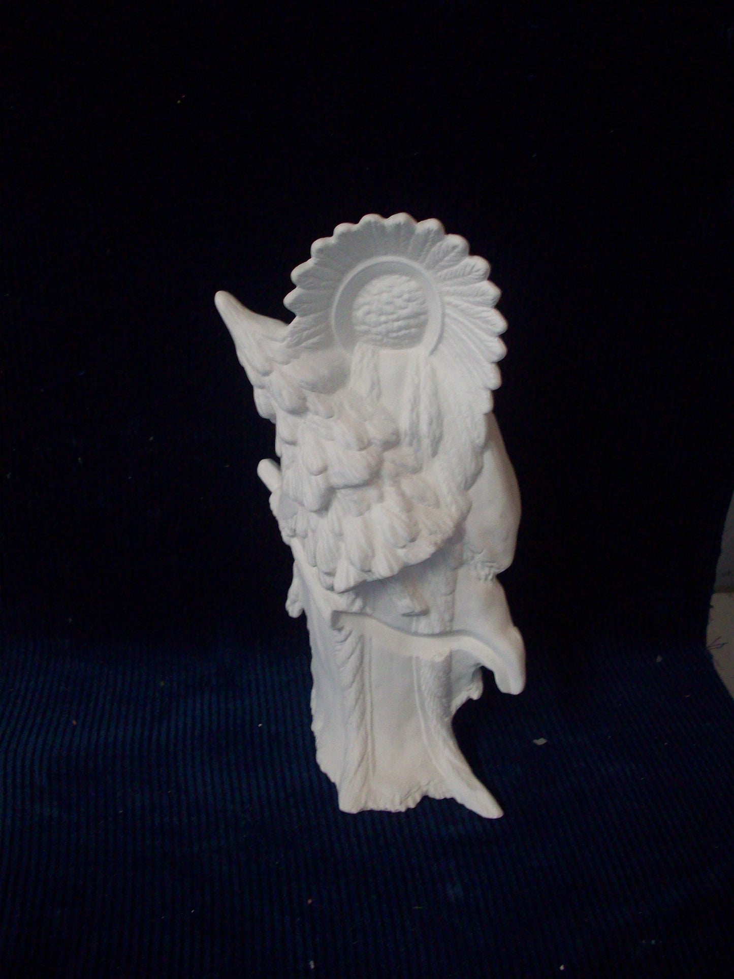 Ceramic Ready To Paint Native American Carrying a Tree