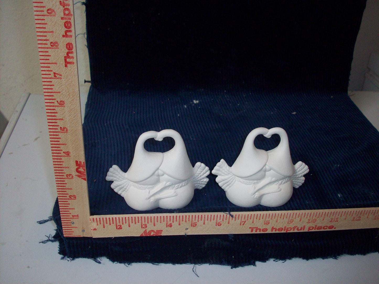 Ceramic Ready To Paint Set of 2 Kissing Spring Gnomes