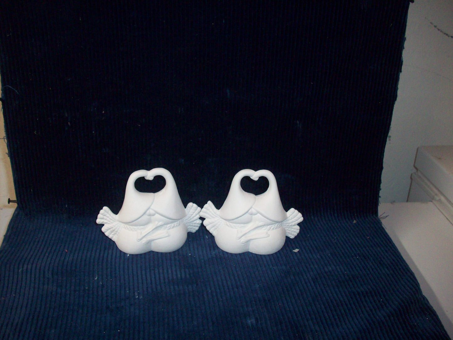 Ceramic Ready To Paint Set of 2 Kissing Spring Gnomes