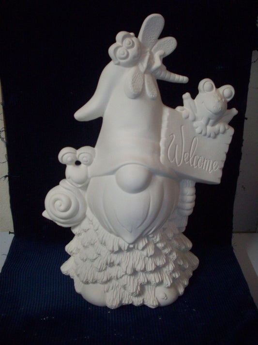 Ceramic Ready To Paint Aripine Welcome Gnome