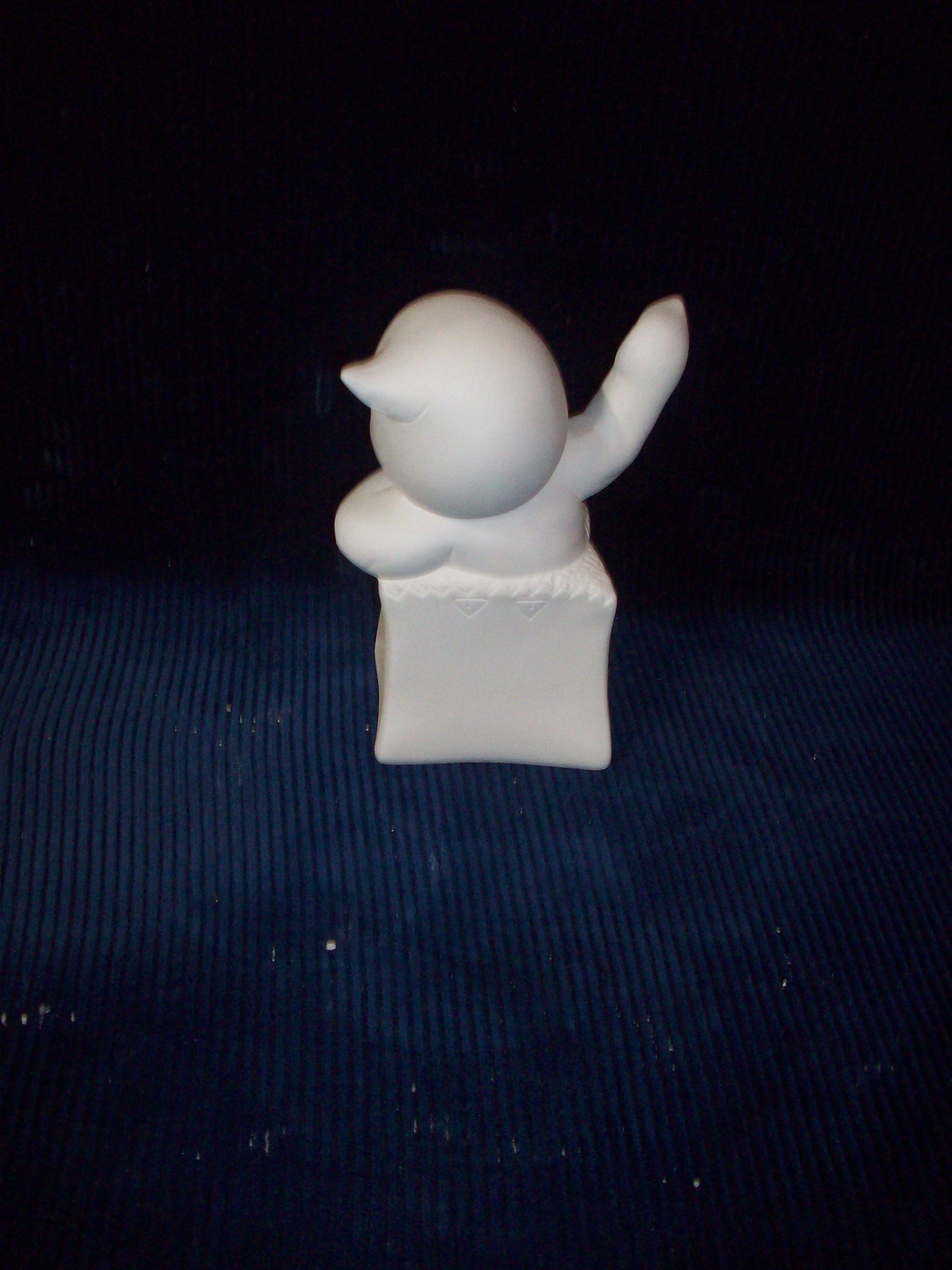 Ceramic Ready To Paint Trick or Treat Halloween Bag with Waving Ghost