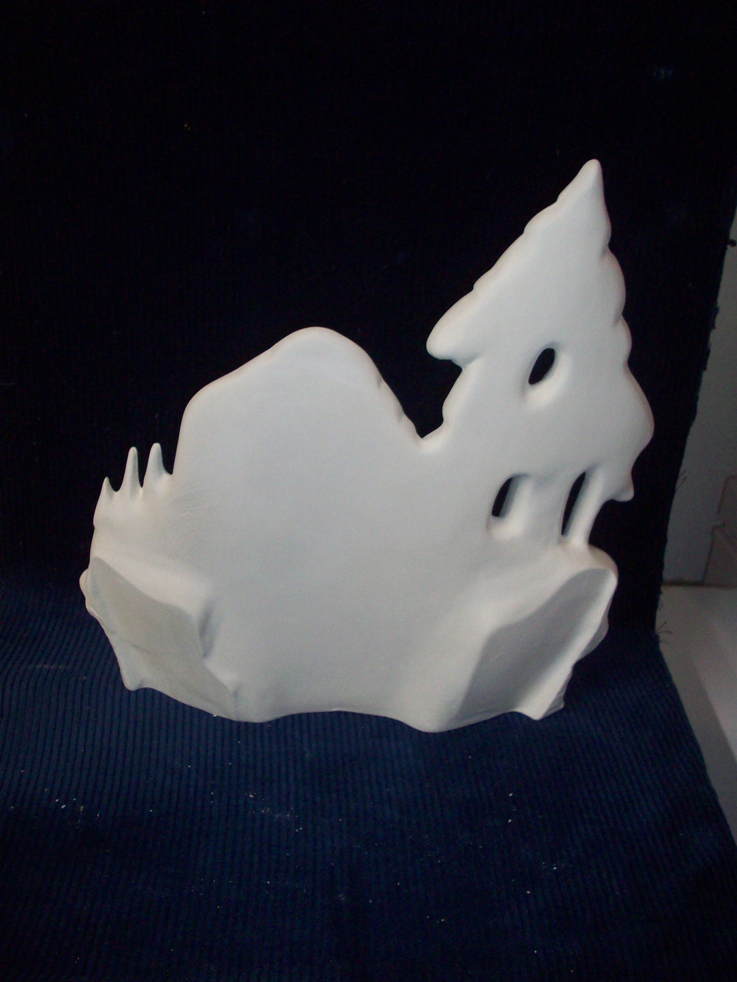 Ceramic Ready To Paint Native American Face Inside Mountain with Trees