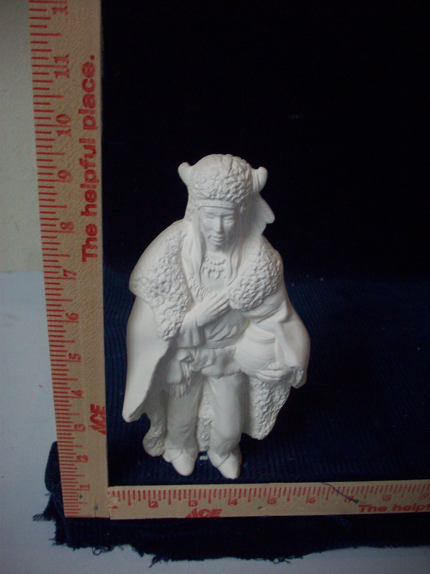 Ceramic Ready To Paint Native American Dressed Like Buffalo