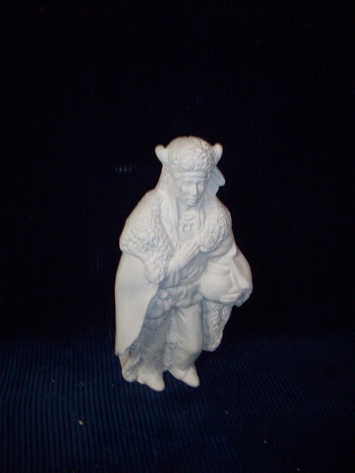 Ceramic Ready To Paint Native American Dressed Like Buffalo