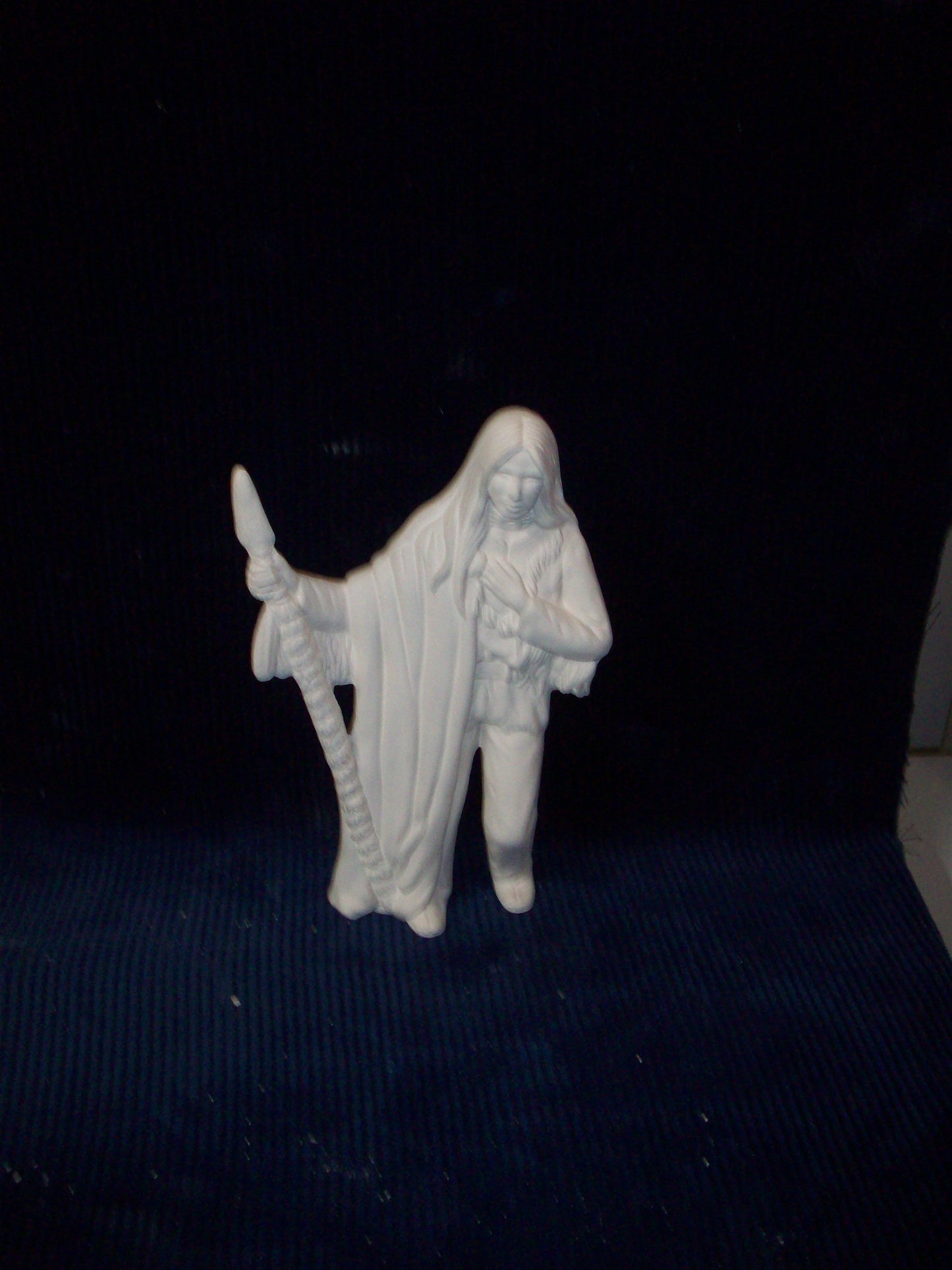 Ceramic Ready to Paint Native American Man Holding a Spear