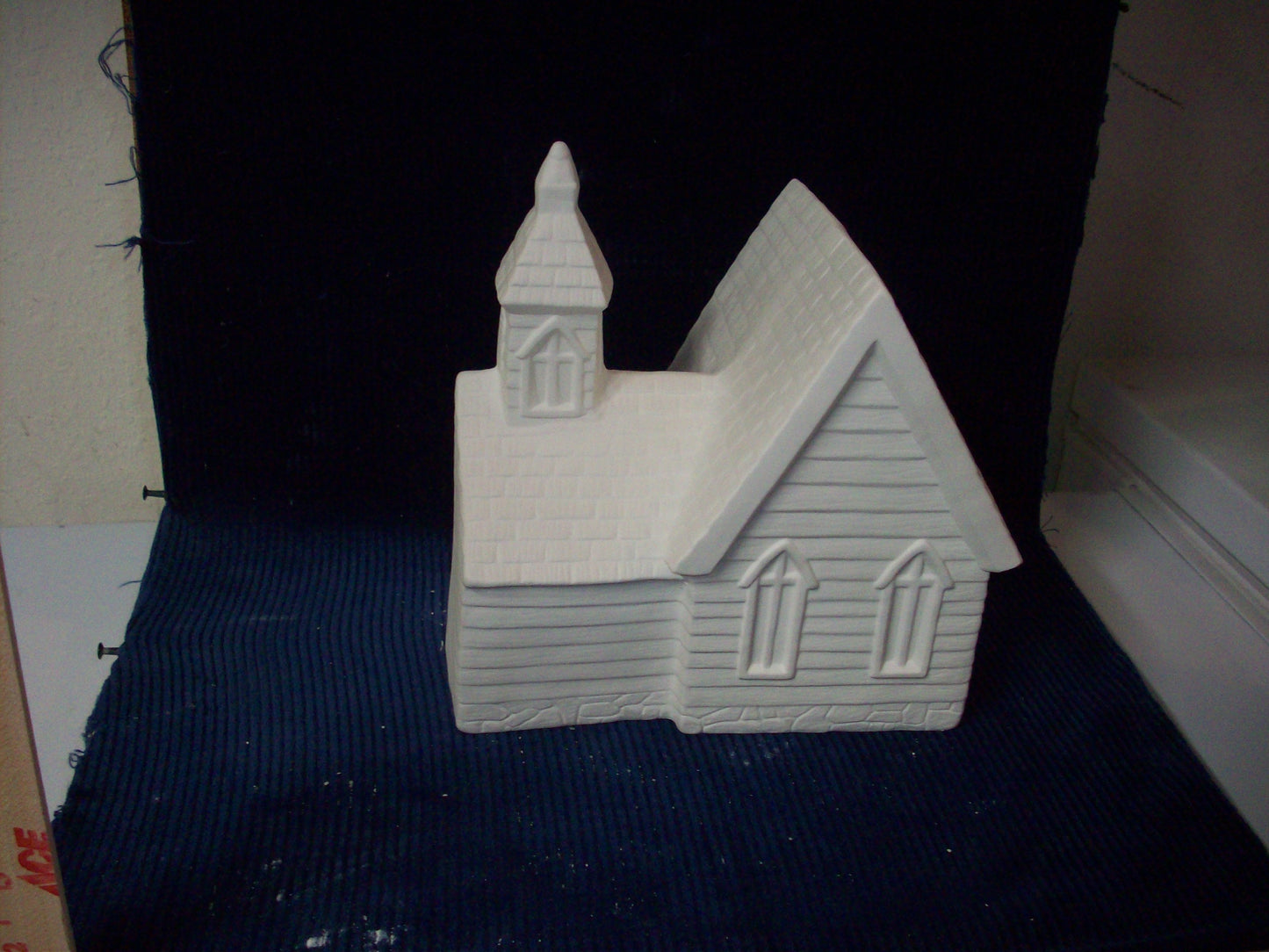 Ceramic Ready To Paint Cottage Home with Tree