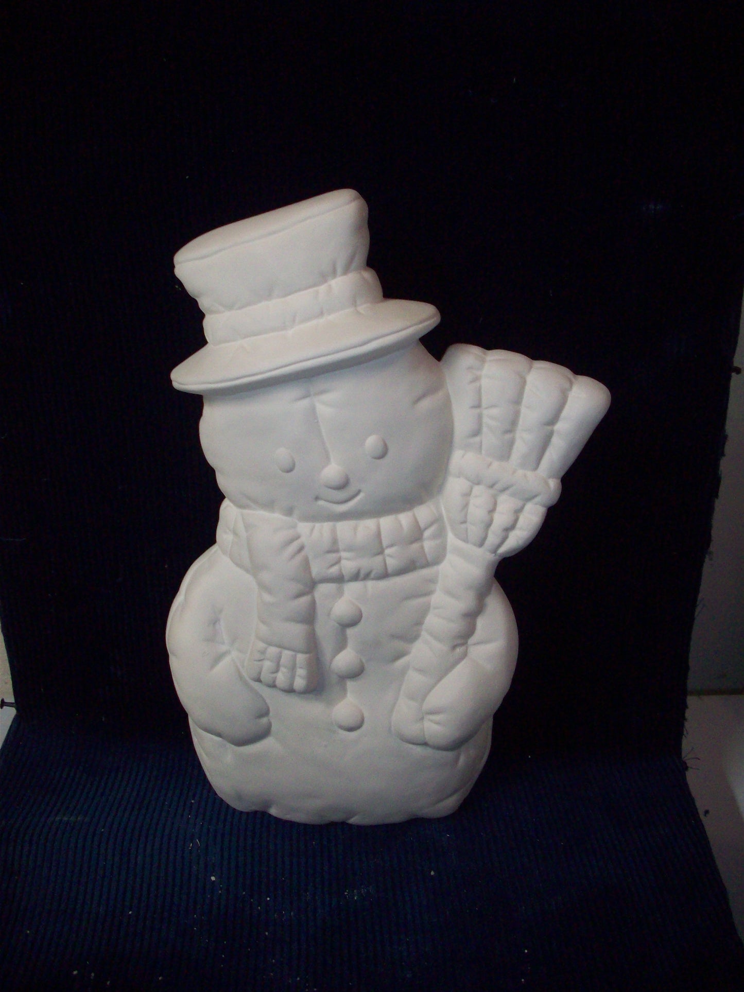 Ceramic Ready To Paint Snowmen with Broom