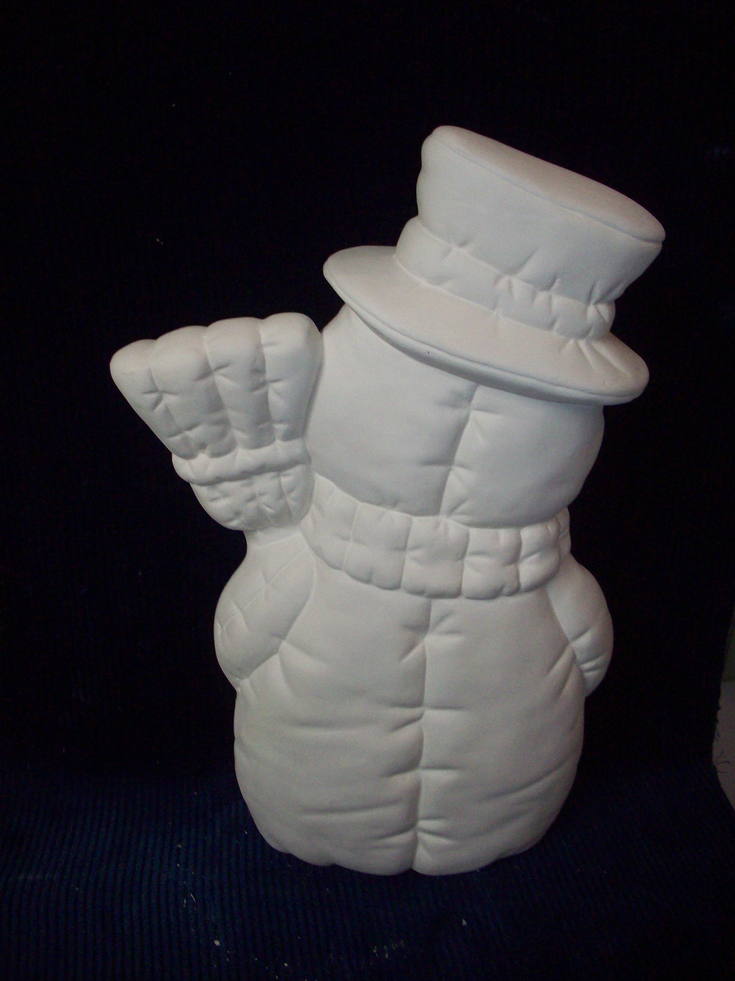 Ceramic Ready To Paint Snowmen with Broom