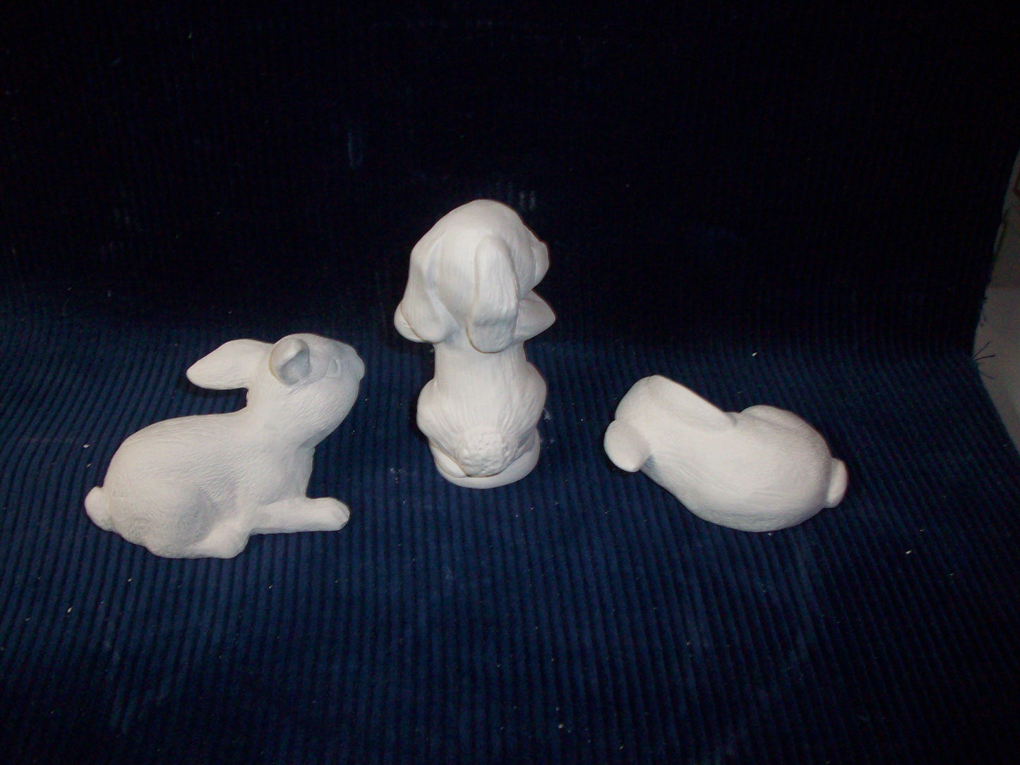 Ready To Paint Set of 3 Bunnies