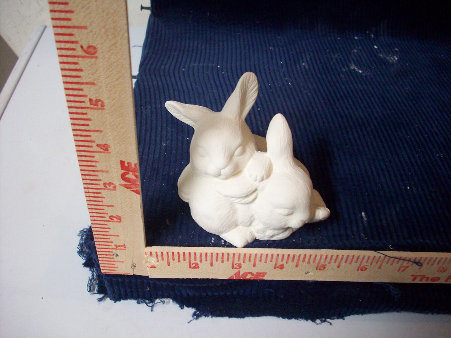 Ceramic Ready To Paint Bunnies Playing