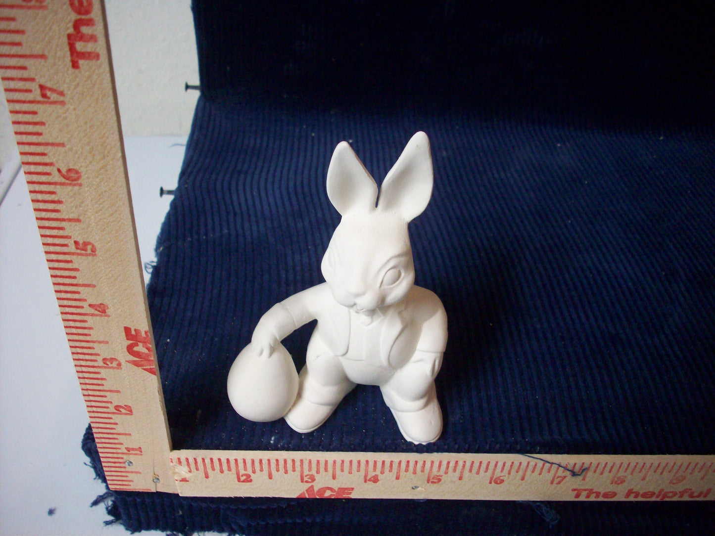 Ceramic Ready To Paint Peter Rabbit With Easter Egg