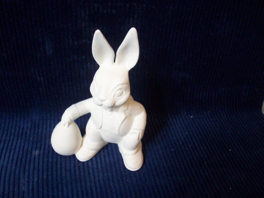 Ceramic Ready To Paint Peter Rabbit With Easter Egg