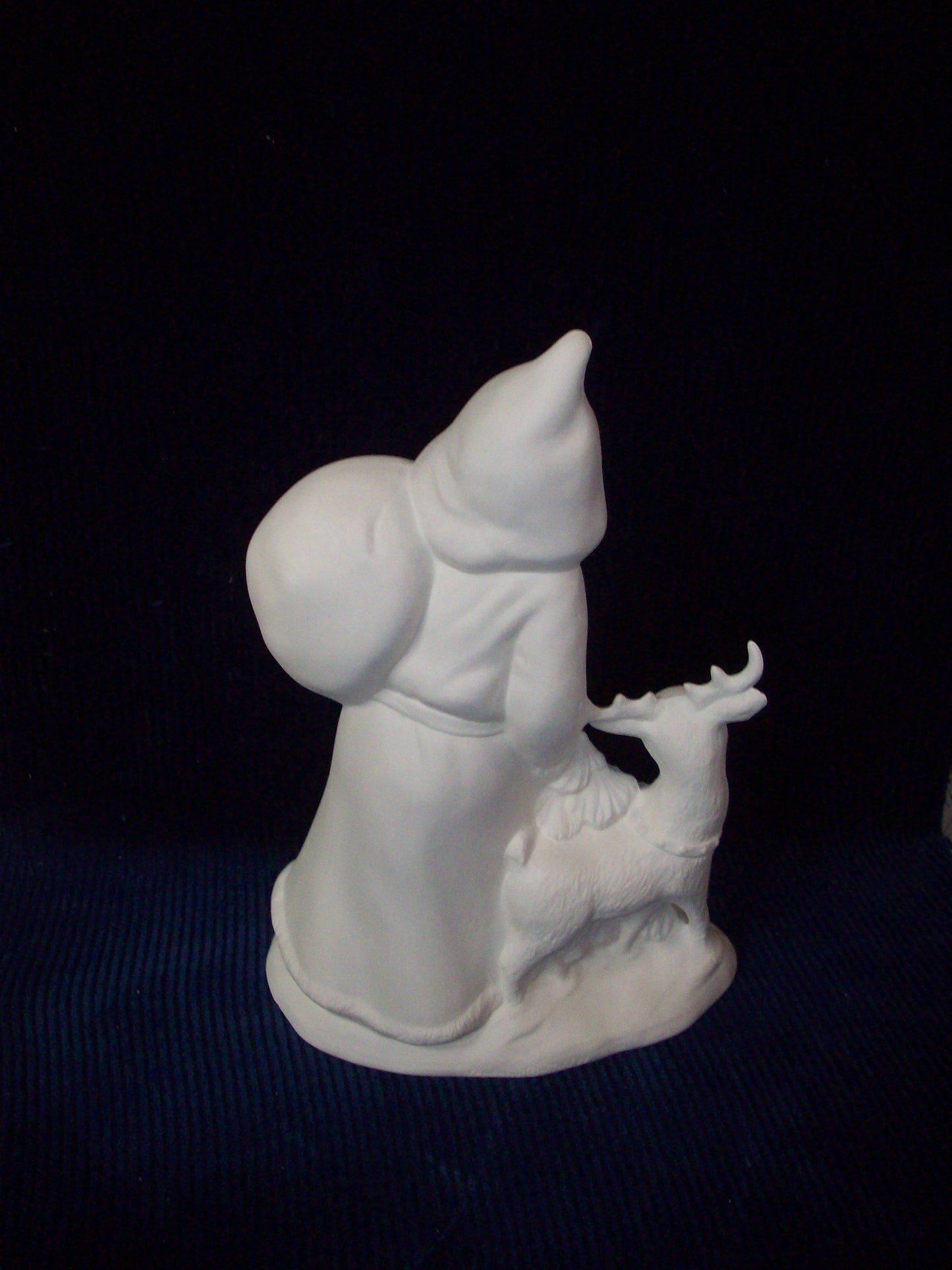 Ceramic Ready To Paint Old World Santa With Deer, Sleigh and Toys