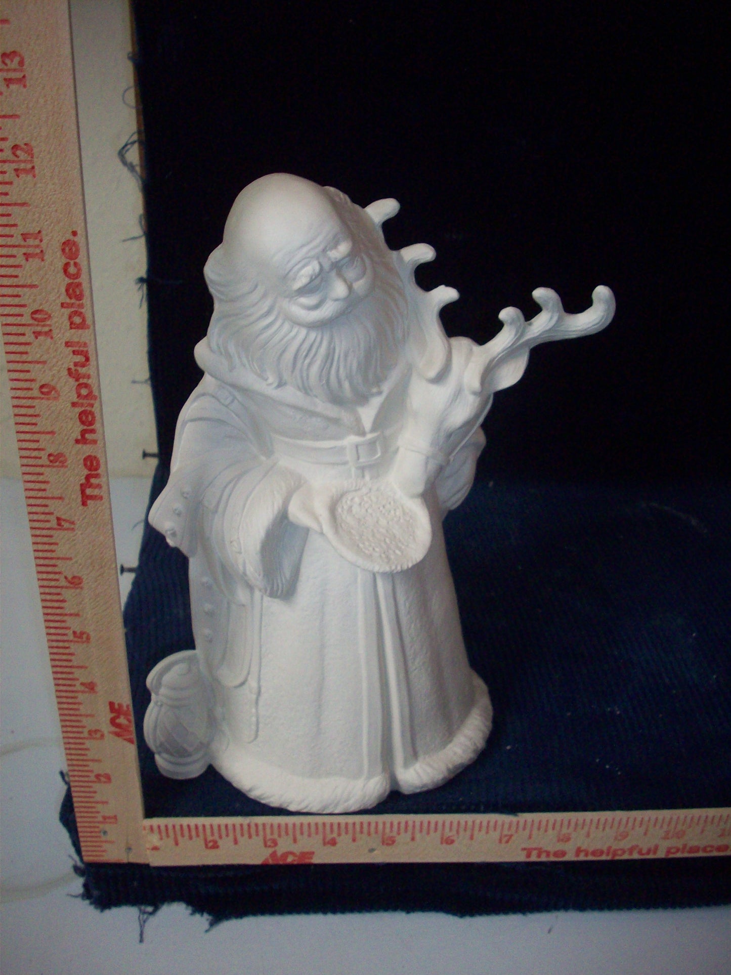 Ceramic Ready To Paint Santa Feeding a Reindeer