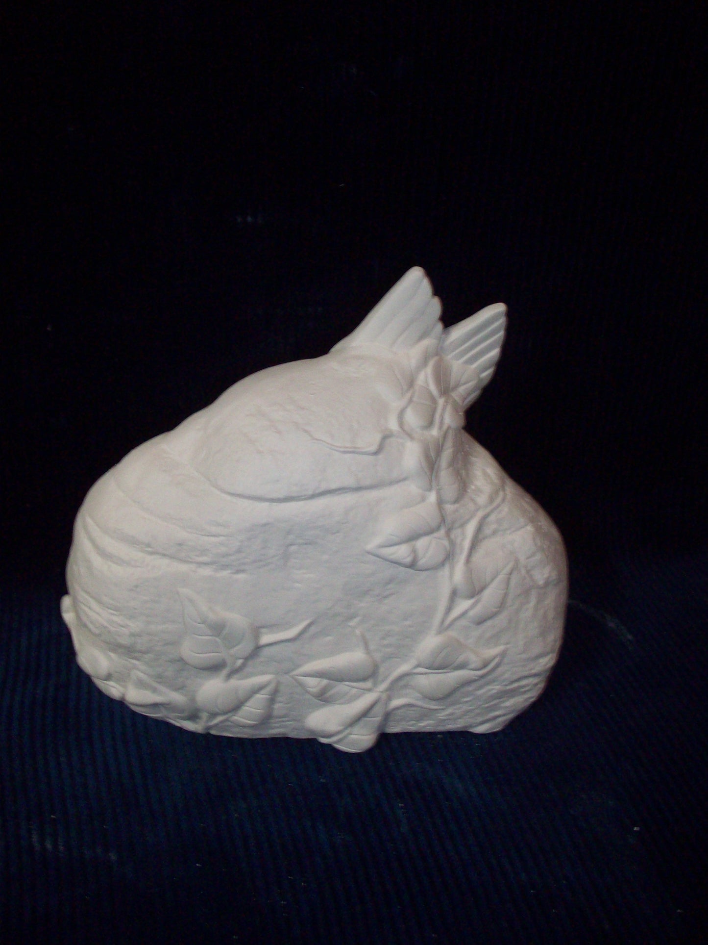 Ceramic Ready To Paint Dove on Rock with Vines