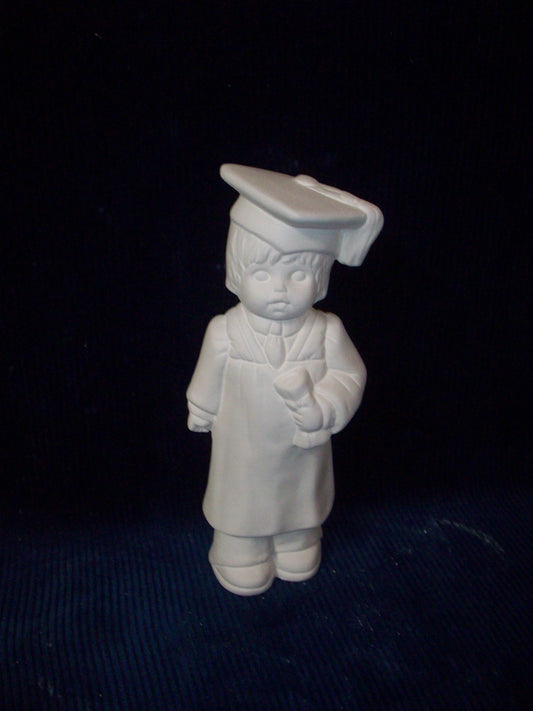 Ceramic Ready To Paint Graduation Boy