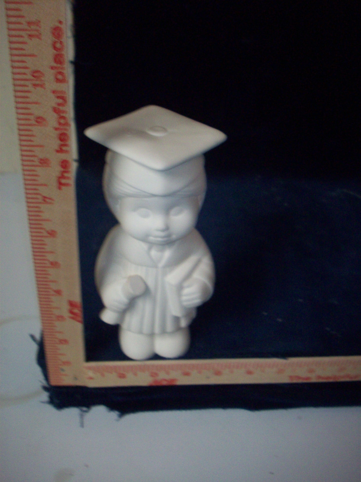 Ceramic Ready To Paint  Graduation Boy Scholar