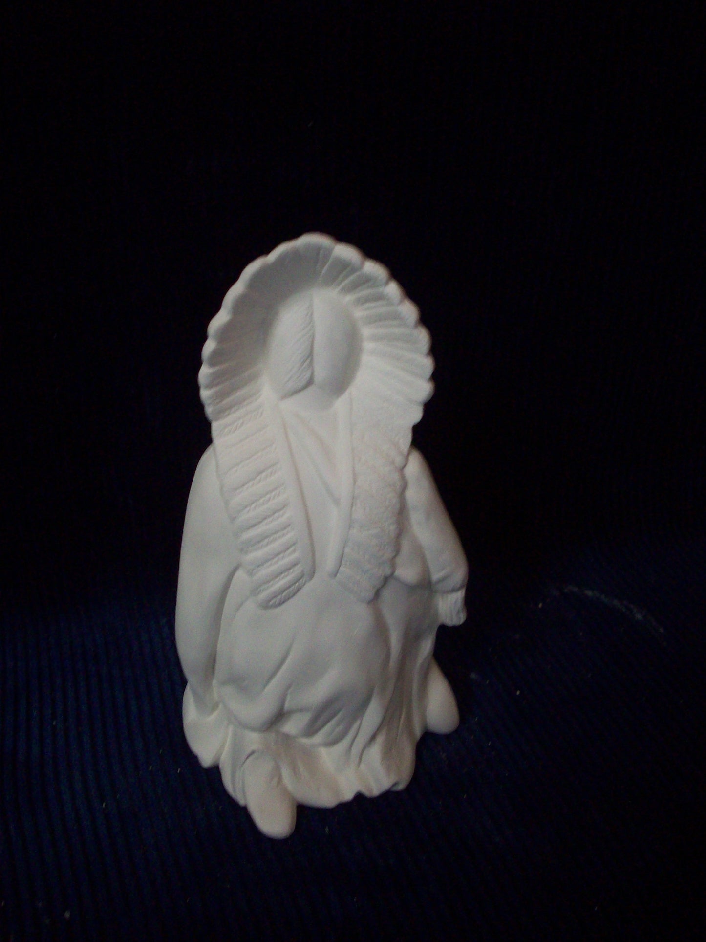 Ceramic Ready To Paint Native American Chief Kneeling