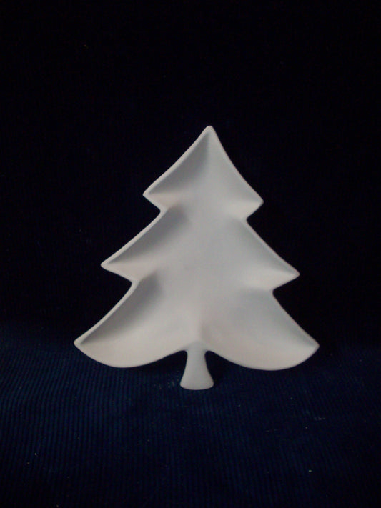 Ceramic Ready To Paint Christmas Tree Plate